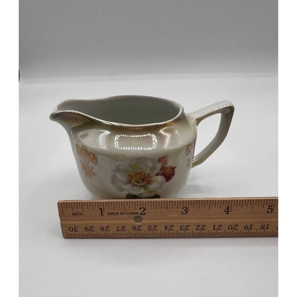 Vintage Floral Creamer & Sugar Bowl Set - Hand-Painted Porcelain - Germany - Picture 5 of 16